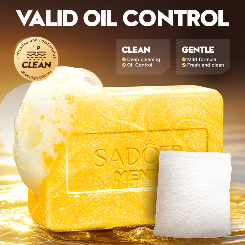 Castor Oil Soap - Luxuriöse 3-in-1 Goldene Reinigungsseife für Herren: