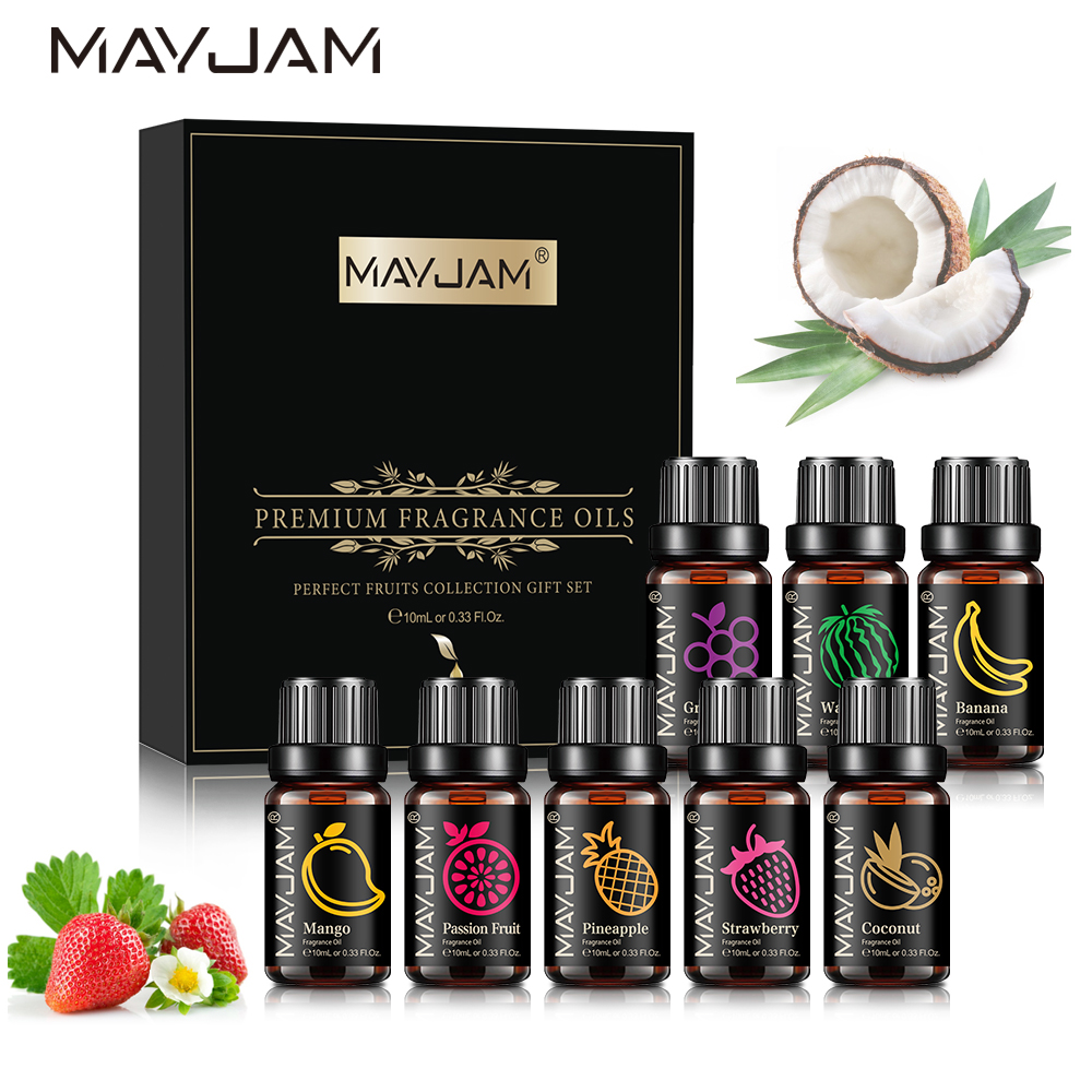 Soap Making Kit Amazon - MAYJAM Duftöle-Set, 8-teilig, Geschenkbox, Obst-Aroma-Öl, für