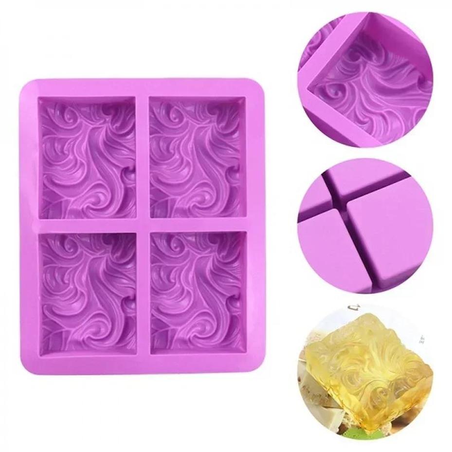 Soap Making Supplies Australia - Kreative 1-teilige Kuchendekorationsform, 4-fach Blumenförmige Silikonform