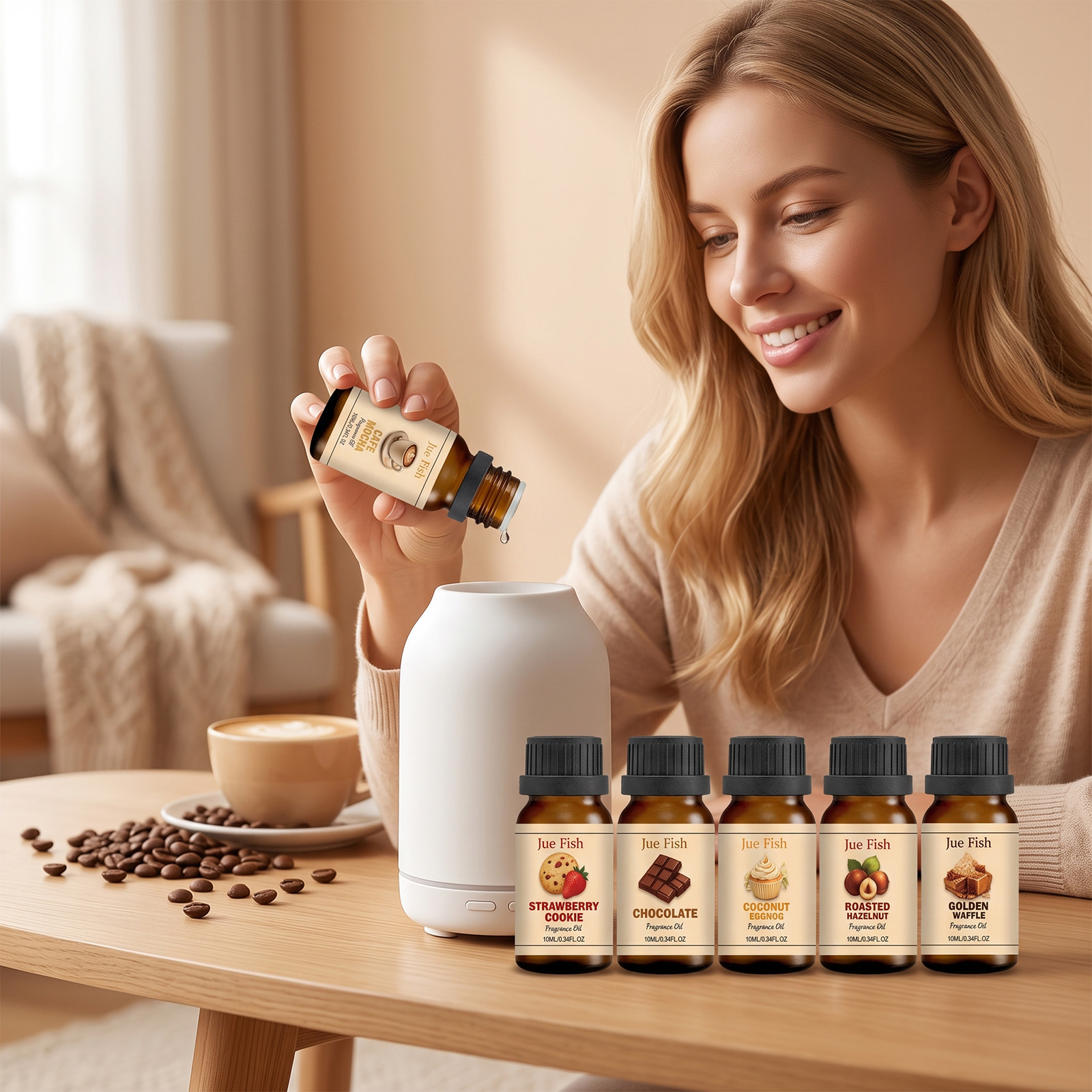 Soap Making Kit Amazon - 6-teiliges Duftöl-Set für Cafés, 10ml/Stück, Aromaöl-Geschenkbox