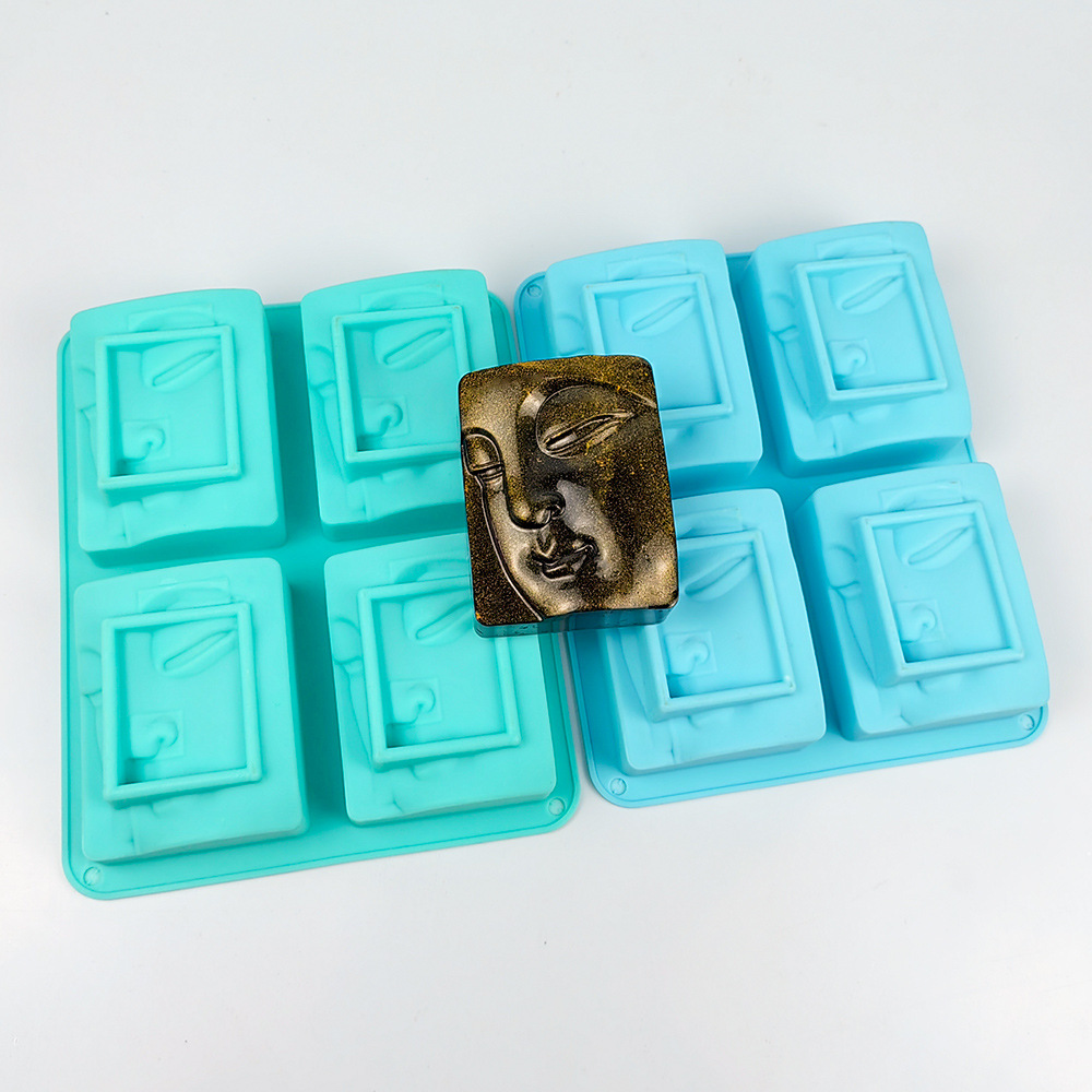 Soap Mold Silicone Loaf - 4 Löcher religiöses Porträt Seife Silikon